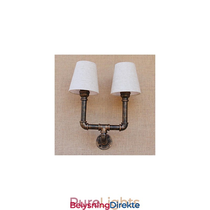 Rustikk Lodge Messingdetalj For Omgivelseslys Vegglampe Vegglampe