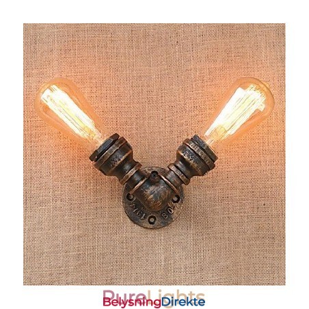 Nostalgi Enkel Vannrør Dekorativ Liten Vegglampe Vegglampe