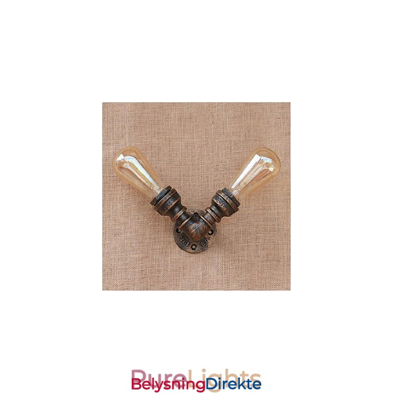 Nostalgi Enkel Vannrør Dekorativ Liten Vegglampe Vegglampe