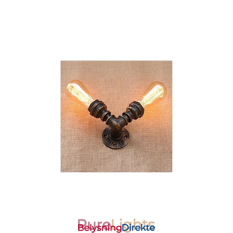 Nostalgi Enkel Vannrør Dekorativ Liten Vegglampe Vegglampe