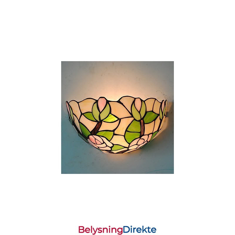 Retro Landlig Vegglampe Glassskjerm Stue Soverom Restaurant Kafé Bar Vegglampe