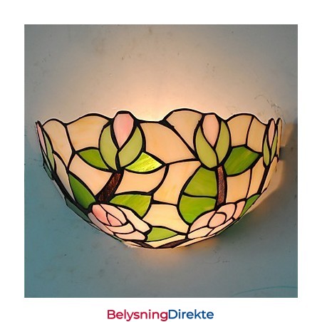 Retro Landlig Vegglampe Glassskjerm Stue Soverom Restaurant Kafé Bar Vegglampe