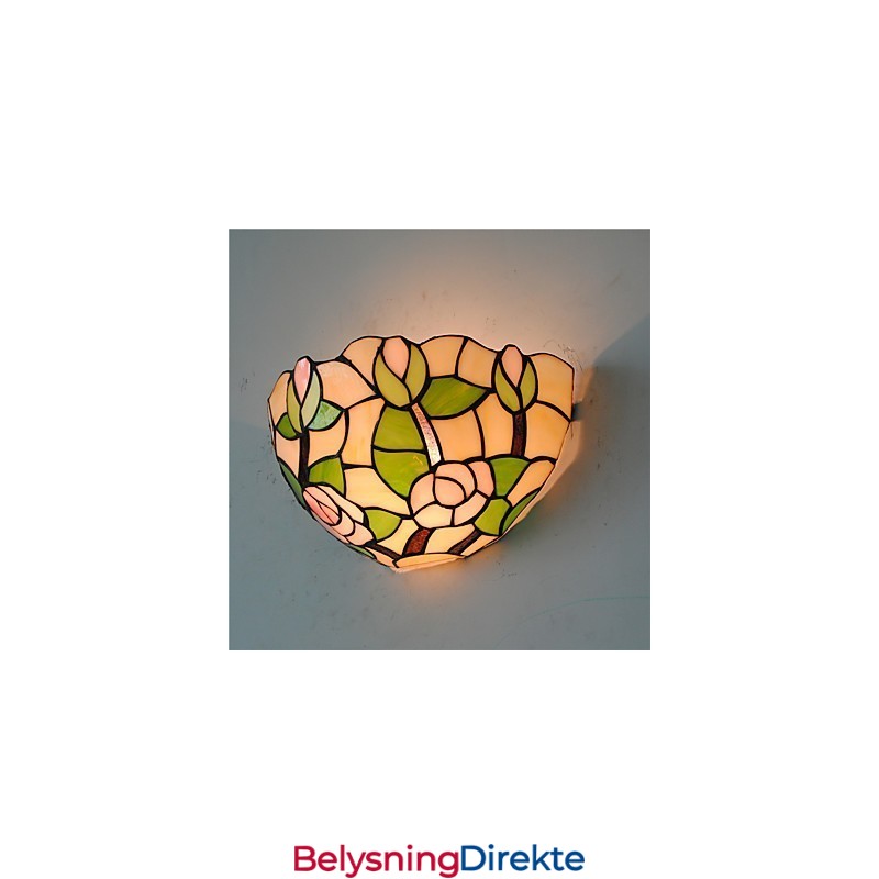 Retro Landlig Vegglampe Glassskjerm Stue Soverom Restaurant Kafé Bar Vegglampe