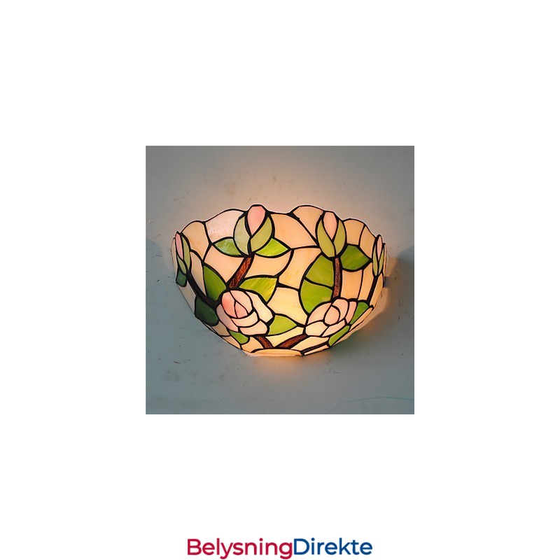 Retro Landlig Vegglampe Glassskjerm Stue Soverom Restaurant Kafé Bar Vegglampe