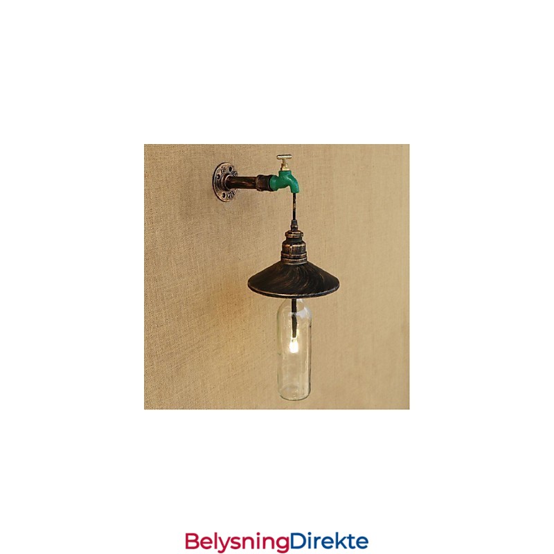 Edison Retro Dekorativ Vannrør Vinflaske Vegglampe Vegglampe