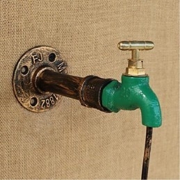 Edison Retro Dekorativ Vannrør Vinflaske Vegglampe Vegglampe