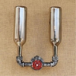 Vegglampe Med Vannflaske, Grå