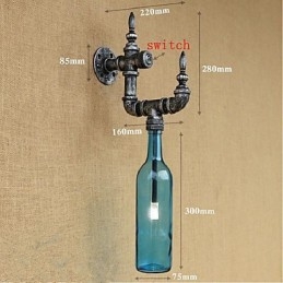 Rustikk Lodge Sølvfarget Vegglampe For Omgivelseslys