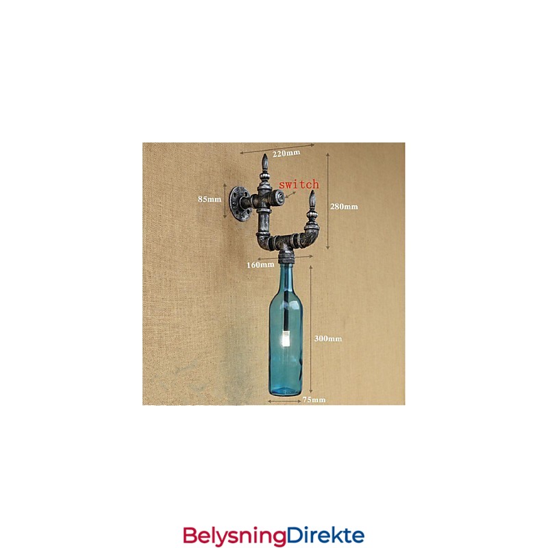 Rustikk Lodge Sølvfarget Vegglampe For Omgivelseslys