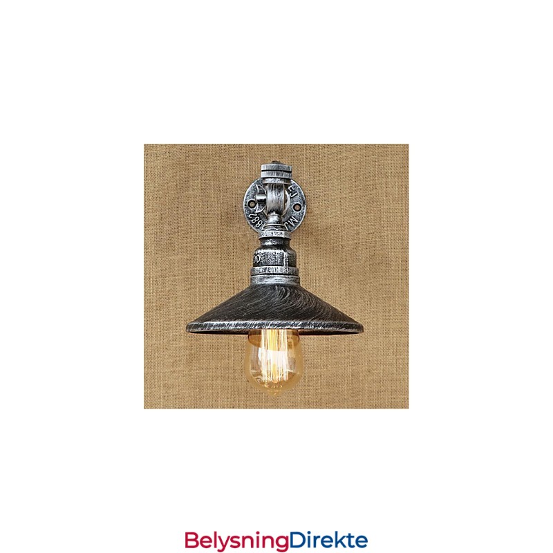 Rustikk Hyttemaling For Omgivelseslys Vegglampe I Sølvfarget