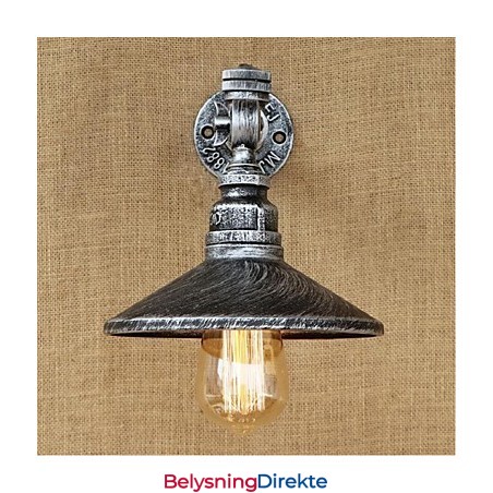 Rustikk Hyttemaling For Omgivelseslys Vegglampe I Sølvfarget