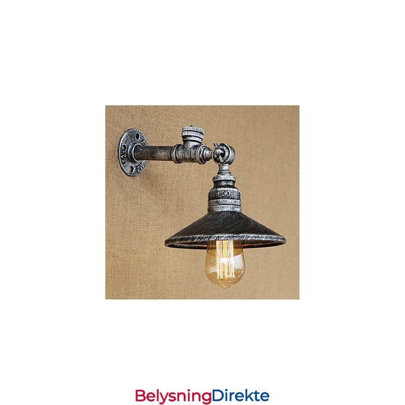 Rustikk Hyttemaling For Omgivelseslys Vegglampe I Sølvfarget