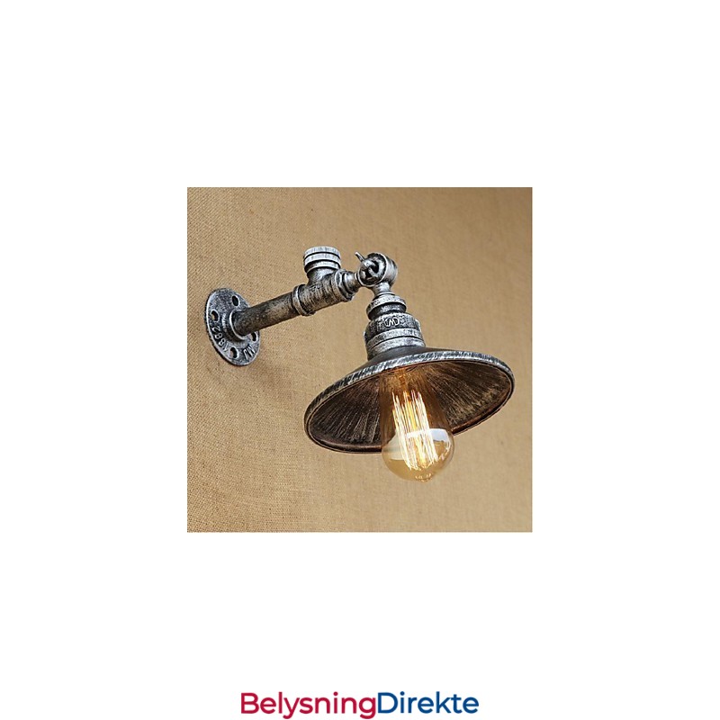 Rustikk Hyttemaling For Omgivelseslys Vegglampe I Sølvfarget