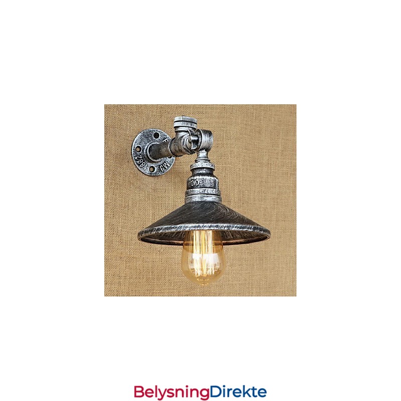 Rustikk Hyttemaling For Omgivelseslys Vegglampe I Sølvfarget