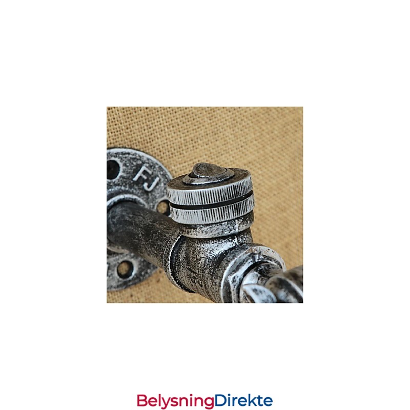 Rustikk Hyttemaling For Omgivelseslys Vegglampe I Sølvfarget