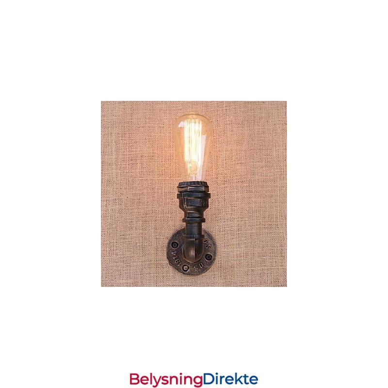 Nostalgi Enkel Vannrør Dekorativ Liten Vegglampe Vegglampe