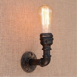 Nostalgi Enkel Vannrør Dekorativ Liten Vegglampe Vegglampe