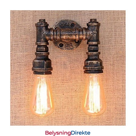 Nostalgi Enkel Vannrør Dekorativ Liten Vegglampe Vegglampe