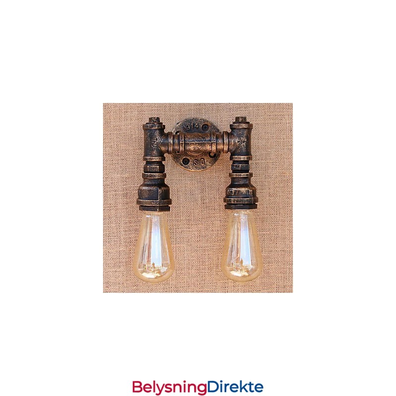 Nostalgi Enkel Vannrør Dekorativ Liten Vegglampe Vegglampe