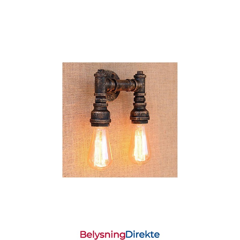 Nostalgi Enkel Vannrør Dekorativ Liten Vegglampe Vegglampe