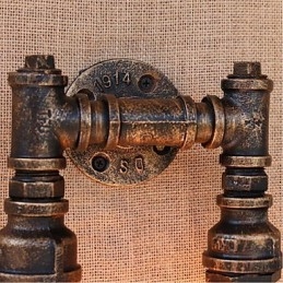 Nostalgi Enkel Vannrør Dekorativ Liten Vegglampe Vegglampe