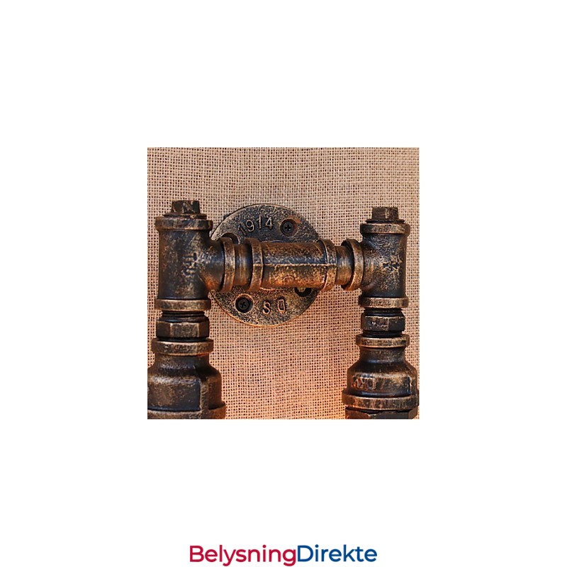 Nostalgi Enkel Vannrør Dekorativ Liten Vegglampe Vegglampe