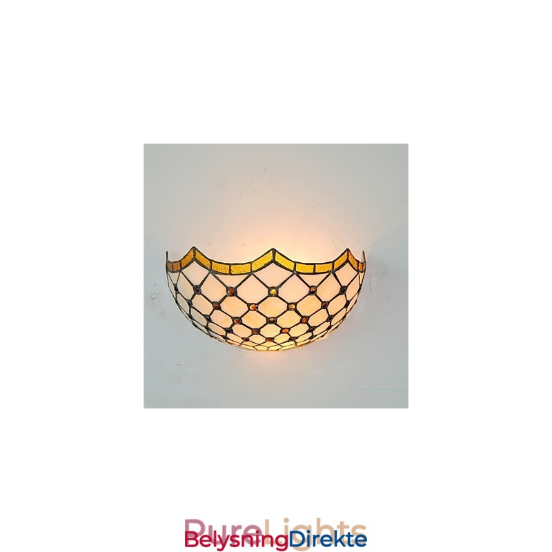 Retro Landlig Vegglampe Glassskjerm Stue Soverom Restaurant Kafé Bar Vegglampe