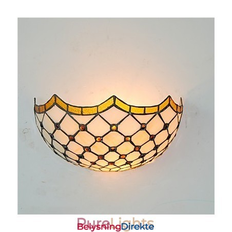 Retro Landlig Vegglampe Glassskjerm Stue Soverom Restaurant Kafé Bar Vegglampe