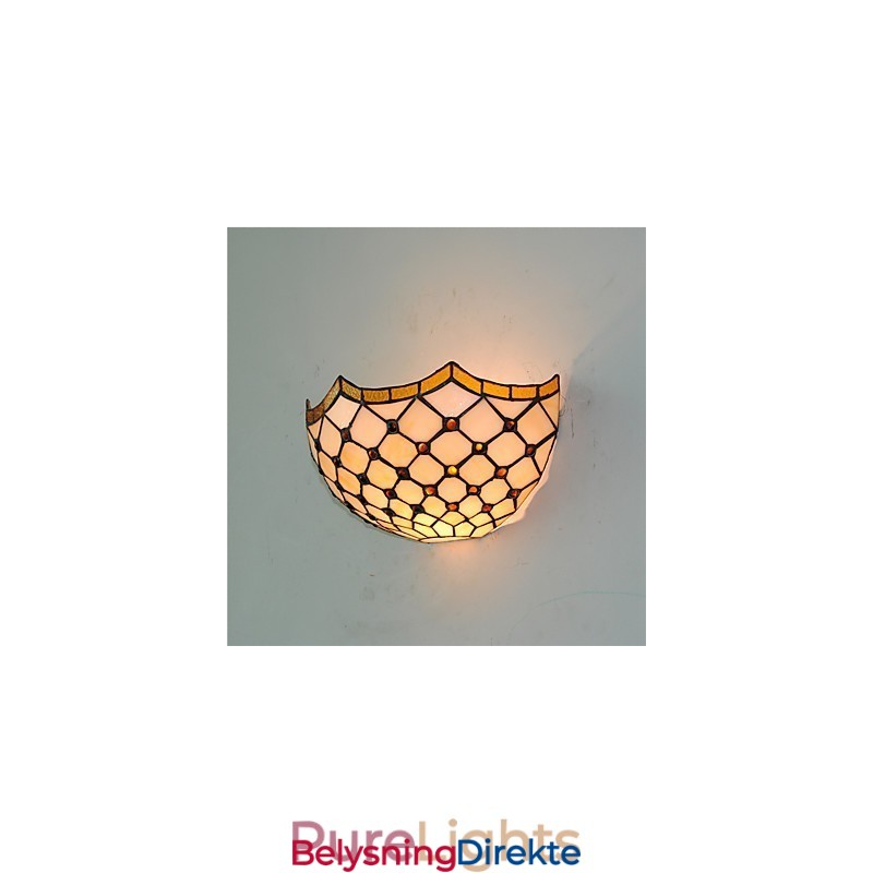 Retro Landlig Vegglampe Glassskjerm Stue Soverom Restaurant Kafé Bar Vegglampe