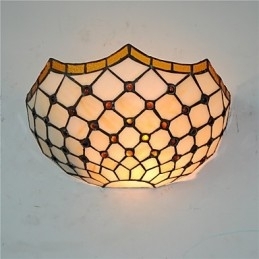 Retro Landlig Vegglampe Glassskjerm Stue Soverom Restaurant Kafé Bar Vegglampe