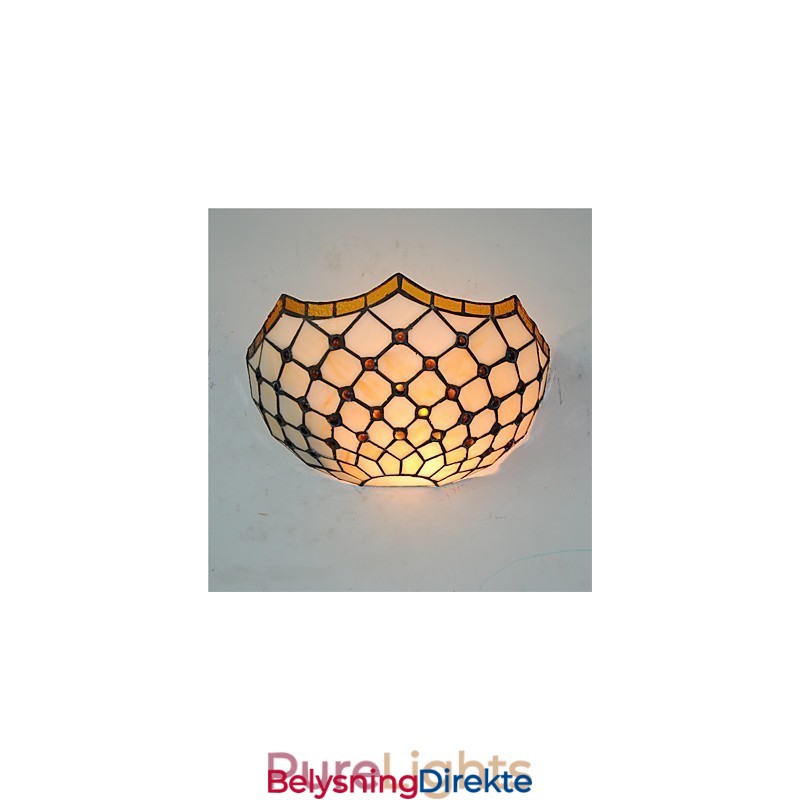 Retro Landlig Vegglampe Glassskjerm Stue Soverom Restaurant Kafé Bar Vegglampe