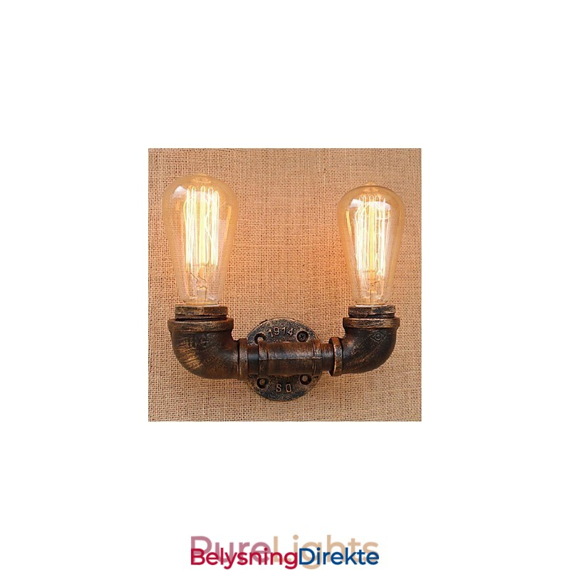 Nostalgi Enkel Vannrør Dekorativ Liten Vegglampe Vegglampe