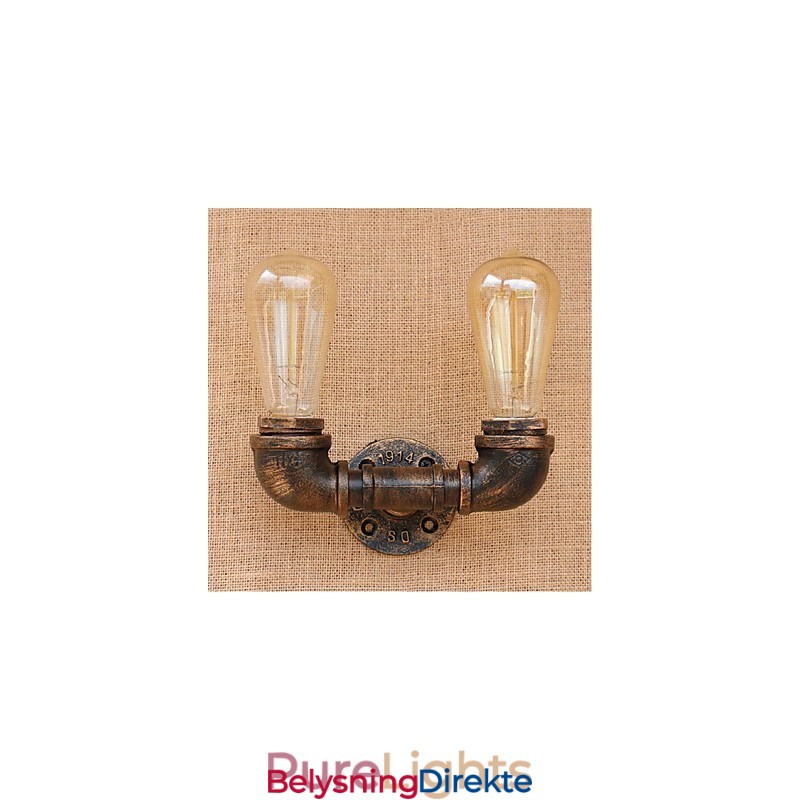 Nostalgi Enkel Vannrør Dekorativ Liten Vegglampe Vegglampe