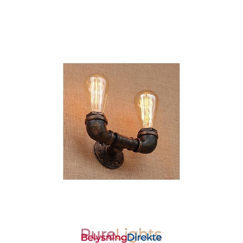 Nostalgi Enkel Vannrør Dekorativ Liten Vegglampe Vegglampe