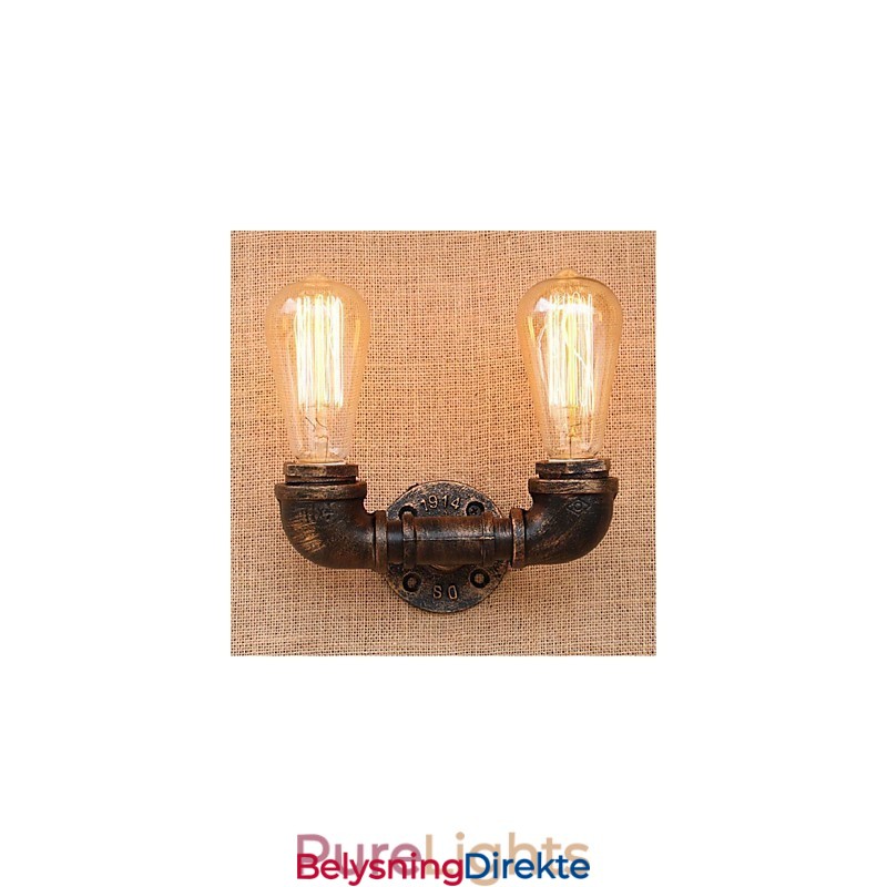 Nostalgi Enkel Vannrør Dekorativ Liten Vegglampe Vegglampe