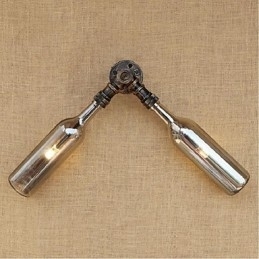 Retro Amerikansk Landsby Kreativ Industri Vind Designer Vannflaske Vegglampe Vegglampe Grå