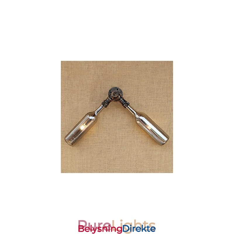 Retro Amerikansk Landsby Kreativ Industri Vind Designer Vannflaske Vegglampe Vegglampe Grå