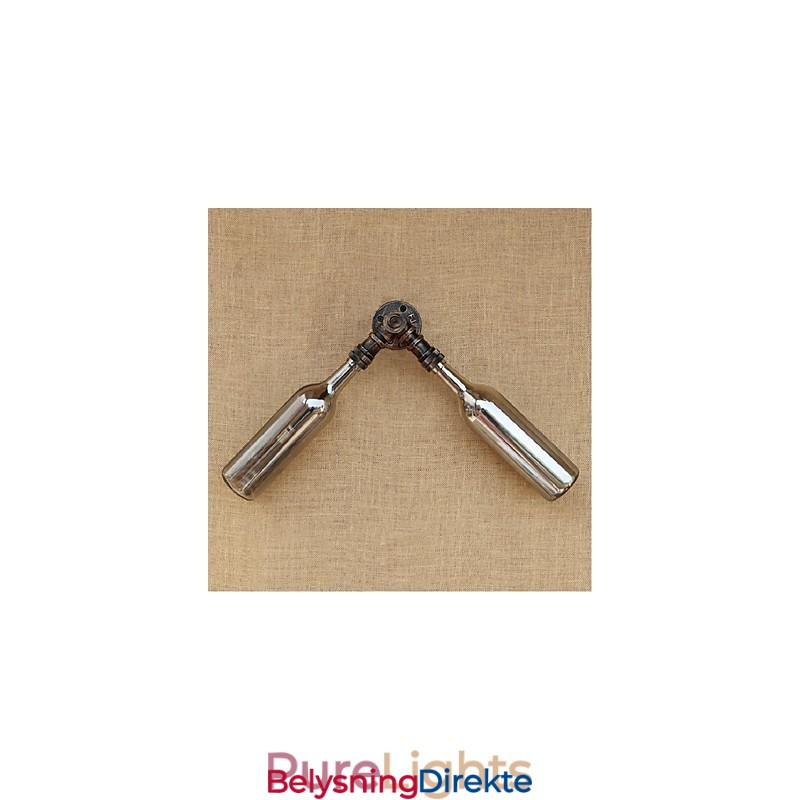 Retro Amerikansk Landsby Kreativ Industri Vind Designer Vannflaske Vegglampe Vegglampe Grå