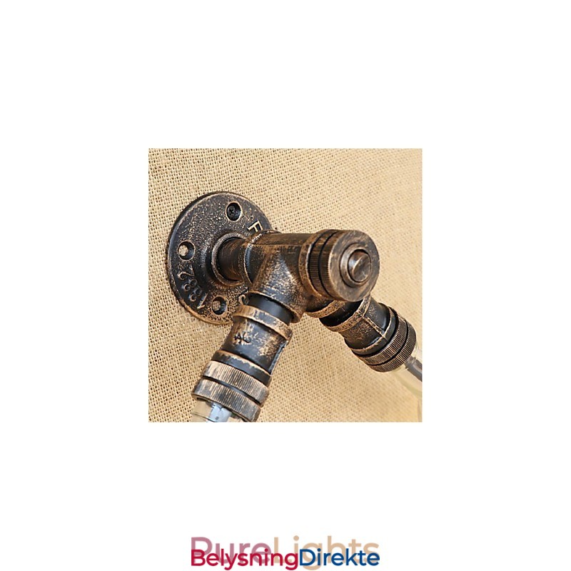 Retro Amerikansk Landsby Kreativ Industri Vind Designer Vannflaske Vegglampe Vegglampe Grå