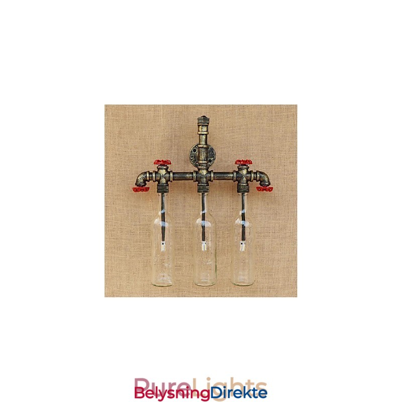 Retro Industriell Vindbryter Med Vannflaske Vegglampe