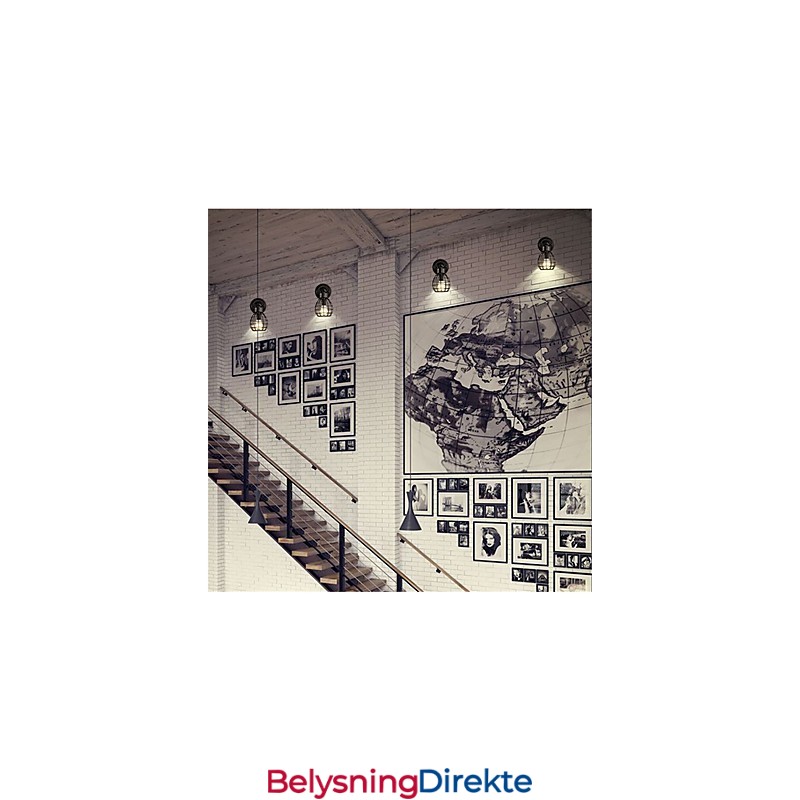 Retro Rørvegglamper Enkel Loftsstil Svart Fuglebur Metall Spisestue Kjøkken Bar Kafé Dekorasjonsbelysning