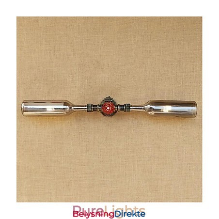 Retro Amerikansk Landsby Kreativ Industri Vind Designer Vannflaske Vegglampe Vegglampe Grå