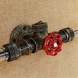 Retro Amerikansk Landsby Kreativ Industri Vind Designer Vannflaske Vegglampe Vegglampe Grå