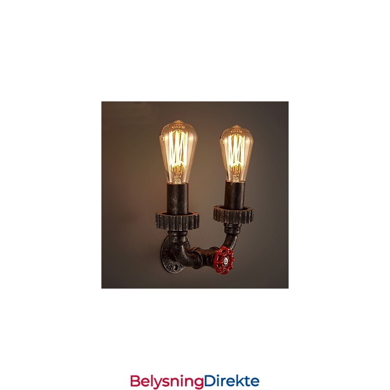 2 Hoder Vintage Industrielle Metallvegglamper Restaurant Kafé Bar Dekorasjonsbelysning