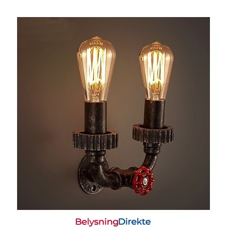 2 Hoder Vintage Industrielle Metallvegglamper Restaurant Kafé Bar Dekorasjonsbelysning