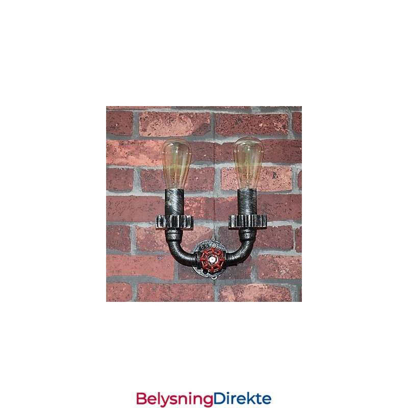 2 Hoder Vintage Industrielle Metallvegglamper Restaurant Kafé Bar Dekorasjonsbelysning
