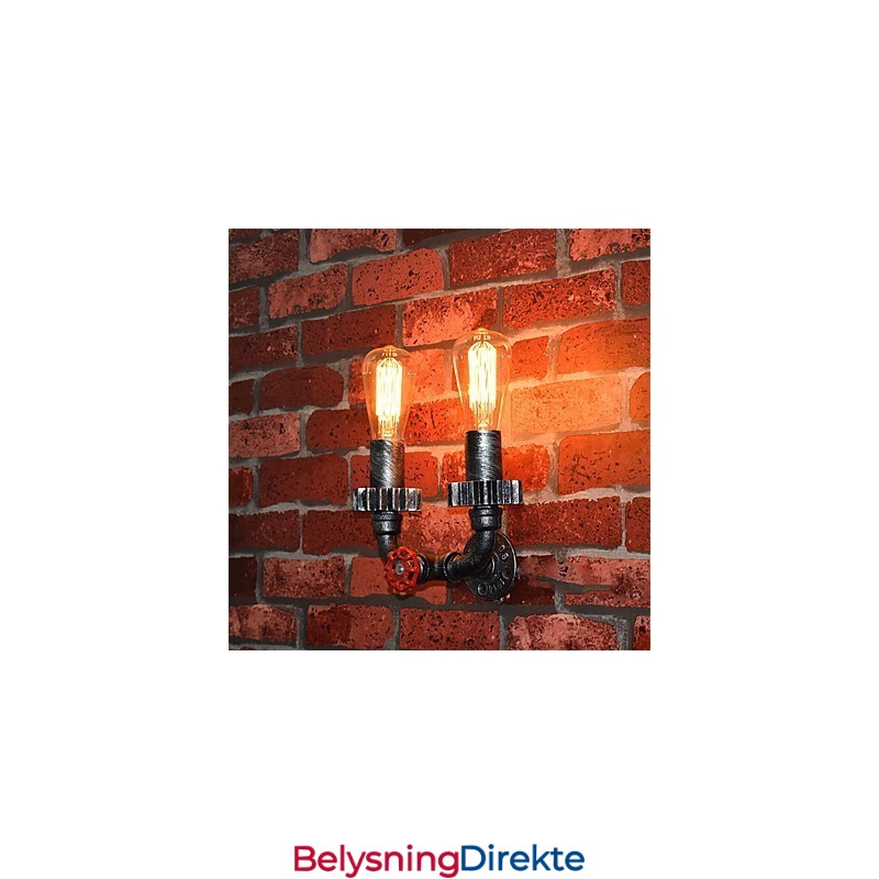 2 Hoder Vintage Industrielle Metallvegglamper Restaurant Kafé Bar Dekorasjonsbelysning