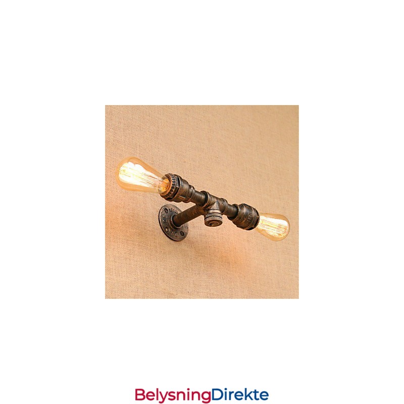 Rustikk Hyttemaling For Omgivelseslys Vegglampe Med Vegglampe