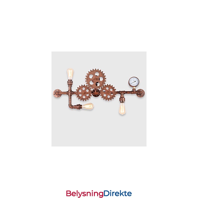 Vintage Industrielle Rørvegglamper I Treform, Kreative, Dreibare Lys, Restaurant, Kafé, Bar, Dekorasjonsbelysning