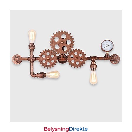 Vintage Industrielle Rørvegglamper I Treform, Kreative, Dreibare Lys, Restaurant, Kafé, Bar, Dekorasjonsbelysning